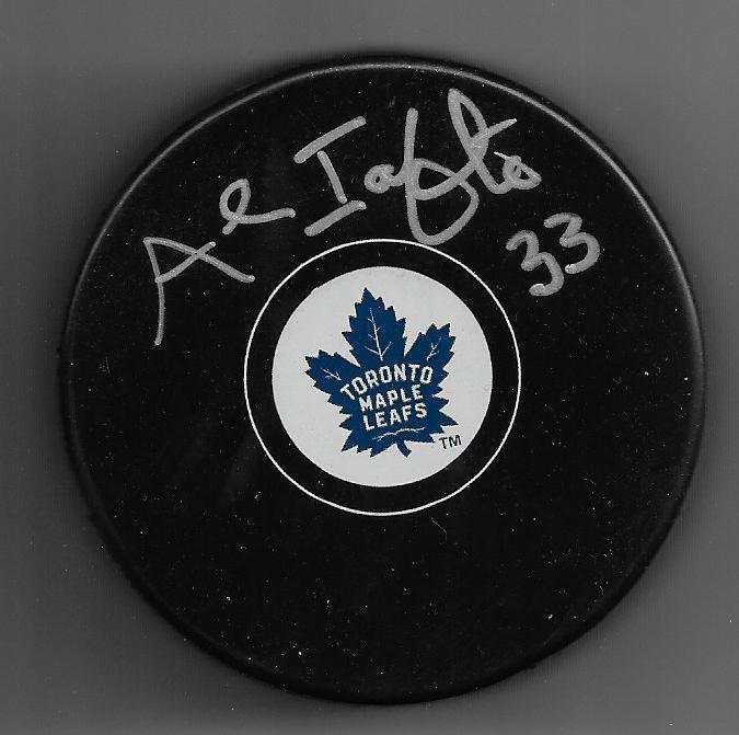 Al Iafrate Signed Hockey Puck - Toronto Maple Leafs - PastPros