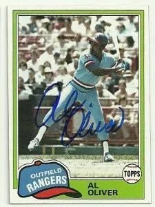 Al Oliver Signed 1981 Topps Baseball Card - Texas Rangers
