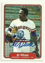 Al Oliver Signed 1982 Fleer Baseball Card - Texas Rangers - PastPros