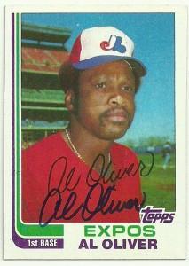 Al Oliver Signed 1982 Topps Baseball Card - Montreal Expos - PastPros