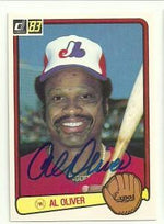 Al Oliver Signed 1983 Donruss Baseball Card - Montreal Expos - PastPros