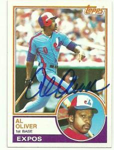 Al Oliver Signed 1983 Topps Baseball Card - Montreal Expos - PastPros
