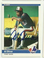 Al Oliver Signed 1984 Fleer Baseball Card - Montreal Expos - PastPros