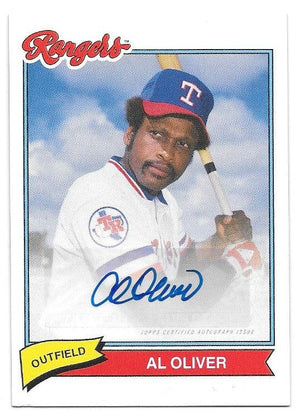 Al Oliver Signed 2020 Topps Super 70s Sports Baseball Card - Texas Rangers - PastPros