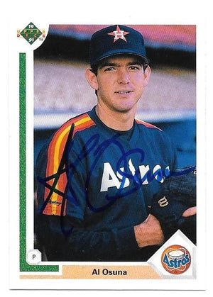 Al Osuna Signed 1991 Upper Deck Baseball Card - Houston Astros