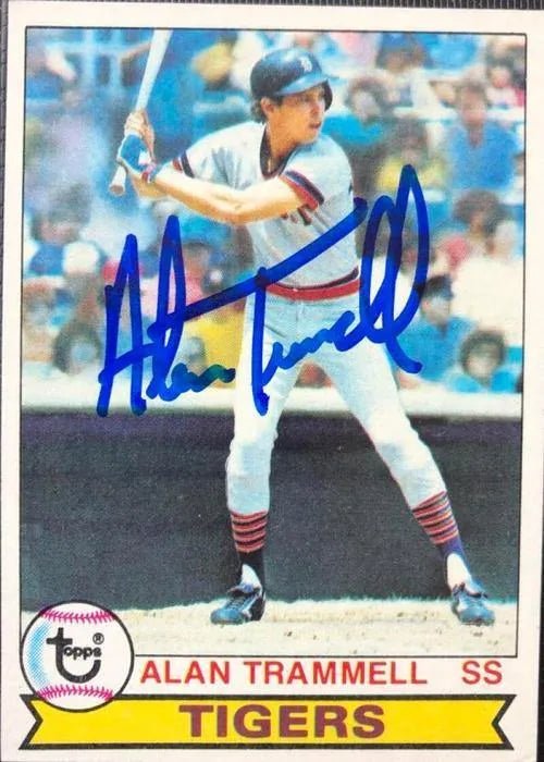 Alan Trammell Signed 1979 Topps Baseball Card - Detroit Tigers