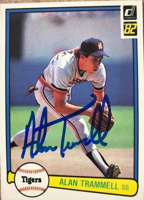 Alan Trammell Signed 1982 Donruss Baseball Card - Detroit Tigers - PastPros