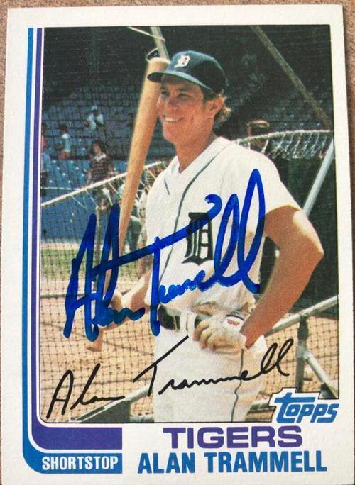 Alan Trammell Signed 1982 Topps Baseball Card - Detroit Tigers - PastPros