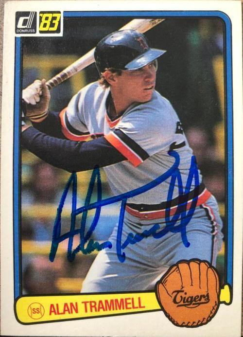 Alan Trammell Signed 1983 Donruss Baseball Card - Detroit Tigers - PastPros
