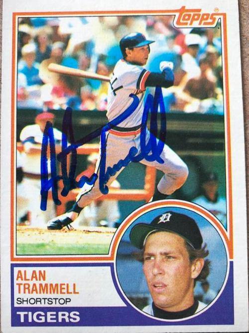 Alan Trammell Signed 1983 Topps Baseball Card - Detroit Tigers - PastPros