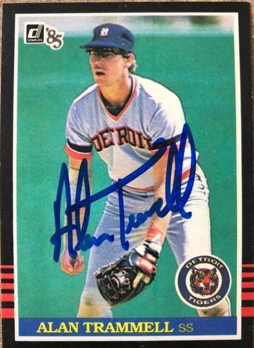 Alan Trammell Signed 1985 Donruss Baseball Card - Detroit Tigers