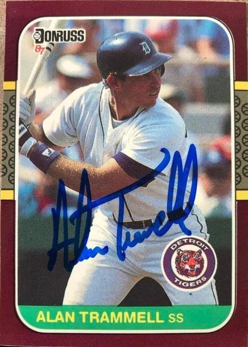Alan Trammell Signed 1987 Donruss Opening Day Baseball Card - Detroit Tigers