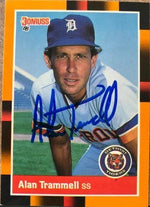 Alan Trammell Signed 1988 Donruss Baseball's Best Baseball Card - Detroit Tigers
