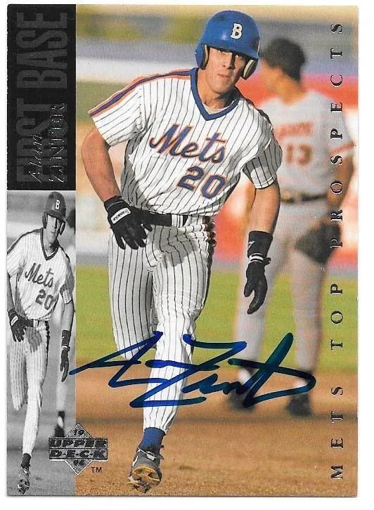 Alan Zinter Signed 1994 Upper Deck Minors Baseball Card - New York Mets