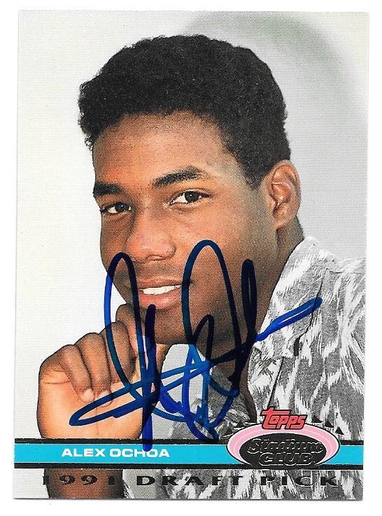 Alex Ochoa Signed 1992 Topps Stadium Dome Baseball Card - Baltimore Orioles - PastPros
