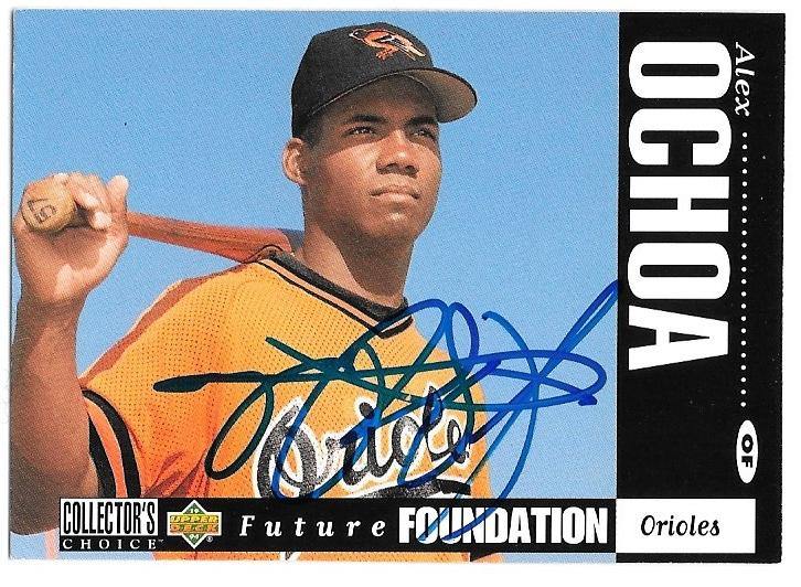 Alex Ochoa Signed 1994 Collector's Choice Baseball Card - Baltimore Orioles - PastPros