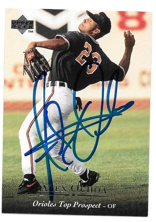 Alex Ochoa Signed 1995 Upper Deck Minors Baseball Card - Baltimore Orioles