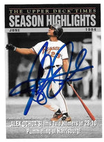 Alex Ochoa Signed 1995 Upper Deck Minors Highlights Baseball Card - Baltimore Orioles