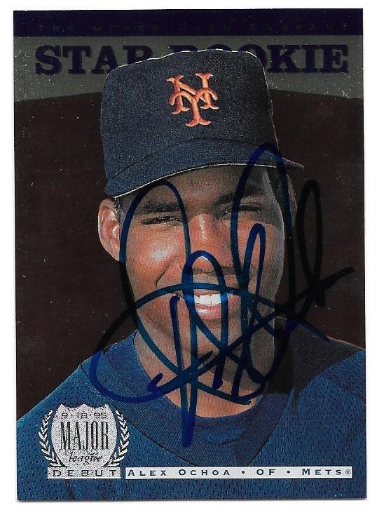 Alex Ochoa Signed 1996 Upper Deck Baseball Card - New York Mets - PastPros