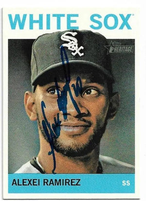 Alexei Ramirez Signed 2013 Topps Heritage Baseball Card - Chicago White Sox - PastPros