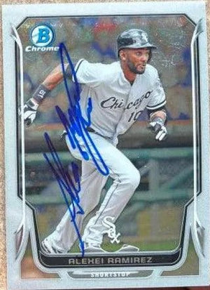 Alexei Ramirez Signed 2014 Bowman Chrome Baseball Card - Chicago White Sox - PastPros