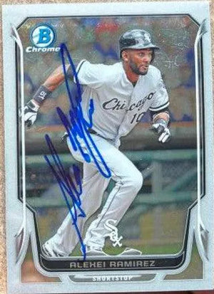 Alexei Ramirez Signed 2014 Bowman Chrome Baseball Card - Chicago White Sox - PastPros