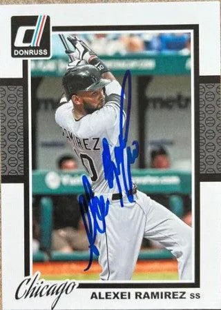 Alexei Ramirez Signed 2014 Donruss Baseball Card - Chicago White Sox