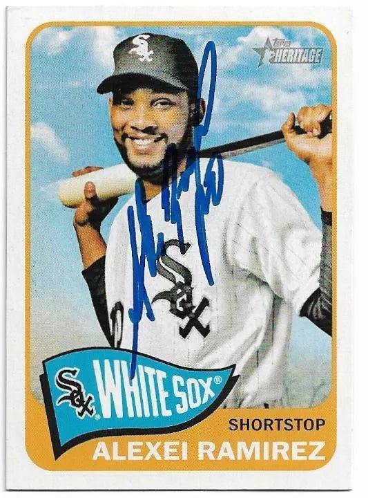 Alexei Ramirez Signed 2014 Topps Heritage Baseball Card - Chicago White Sox