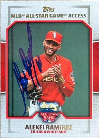 Alexei Ramirez Signed 2014 Topps Update All-Star Access Baseball Card - Chicago White Sox