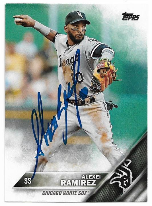 Alexei Ramirez Signed 2016 Topps Baseball Card - Chicago White Sox - PastPros