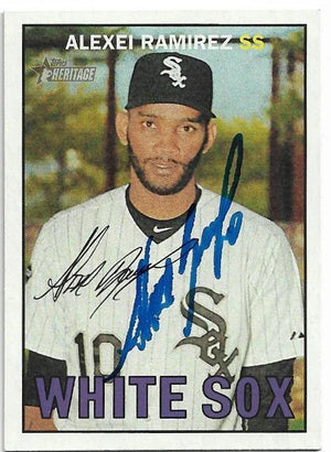 Alexei Ramirez Signed 2016 Topps Heritage Baseball Card - Chicago White Sox - PastPros