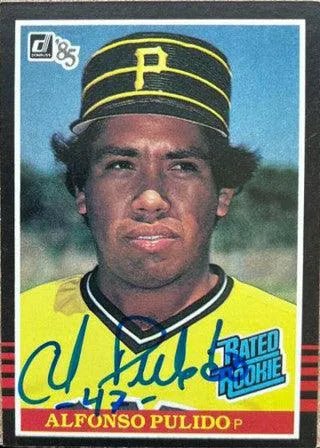 Alfonso Pulido Signed 1985 Donruss Baseball Card - Pittsburgh Pirates