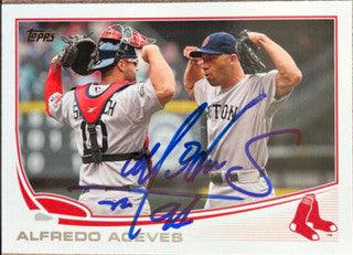 Alfredo Aceves Signed 2013 Topps Mini Baseball Card - Boston Red Sox - PastPros