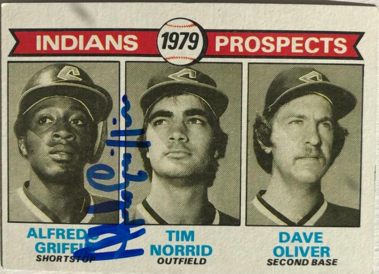 Alfredo Griffin Signed 1979 Topps Baseball Card - Cleveland Indians - PastPros