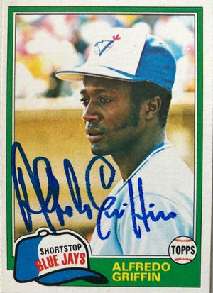 Alfredo Griffin Signed 1981 Topps Baseball Card - Toronto Blue Jays - PastPros
