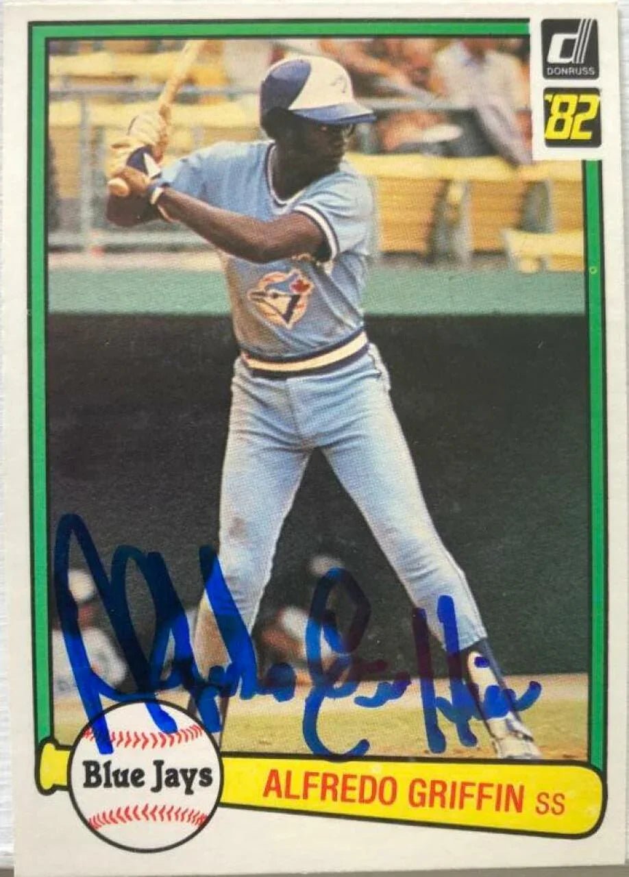 Alfredo Griffin Signed 1982 Donruss Baseball Card - Toronto Blue Jays