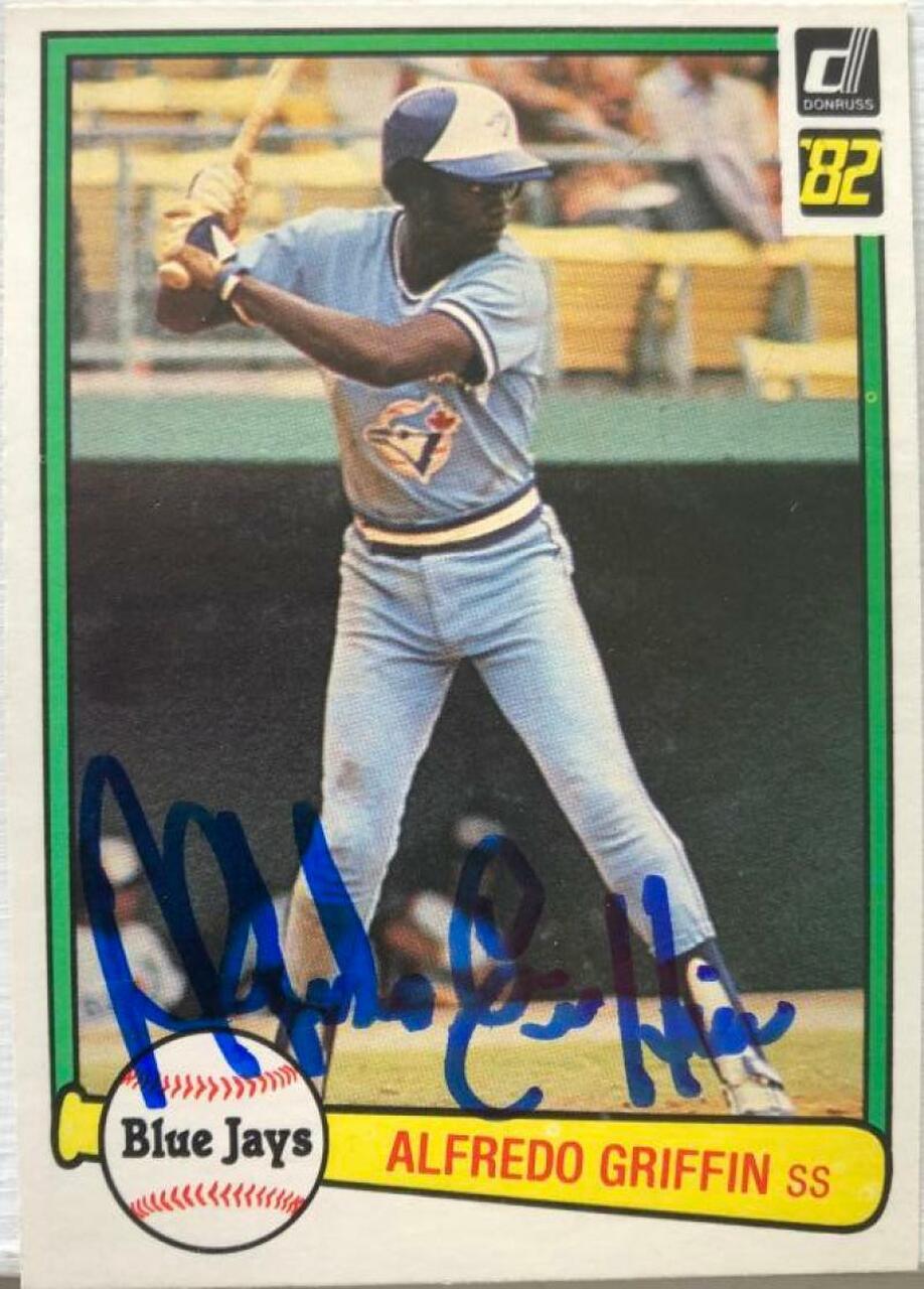 Alfredo Griffin Signed 1982 Donruss Baseball Card - Toronto Blue Jays - PastPros