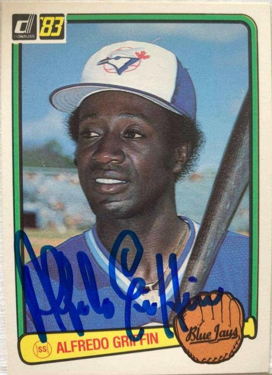 Alfredo Griffin Signed 1983 Donruss Baseball Card - Toronto Blue Jays - PastPros