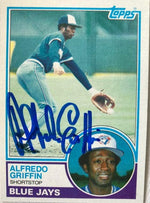 Alfredo Griffin Signed 1983 Topps Baseball Card - Toronto Blue Jays - PastPros