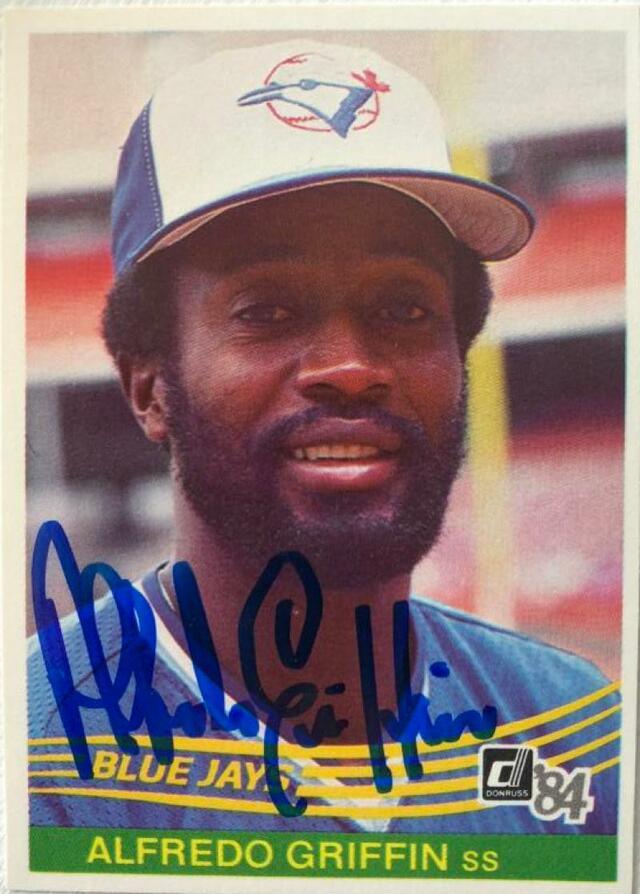 Alfredo Griffin Signed 1984 Donruss Baseball Card - Toronto Blue Jays - PastPros