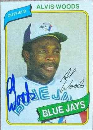 Alvis Woods Signed 1980 Topps Baseball Card - Toronto Blue Jays