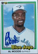 Alvis Woods Signed 1981 Donruss Baseball Card - Toronto Blue Jays