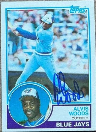 Alvis Woods Signed 1983 Topps Baseball Card - Toronto Blue Jays