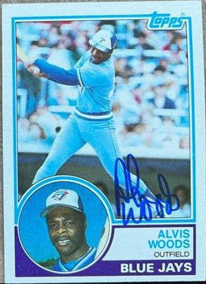 Alvis Woods Signed 1983 Topps Baseball Card - Toronto Blue Jays - PastPros