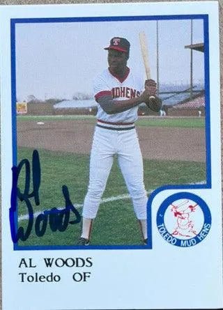 Alvis Woods Signed 1986 ProCards Baseball Card - Toledo Mud Hens