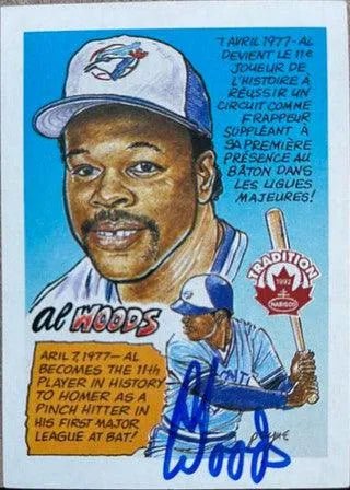 Alvis Woods Signed 1992 Nabisco Baseball Card - Toronto Blue Jays