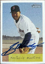 Anastacio Martinez Signed 2002 Bowman Heritage Baseball Card - Boston Red Sox