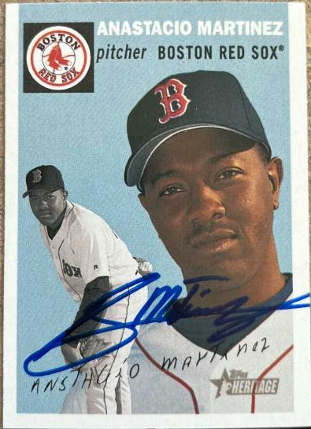 Anastacio Martinez Signed 2003 Topps Heritage Baseball Card