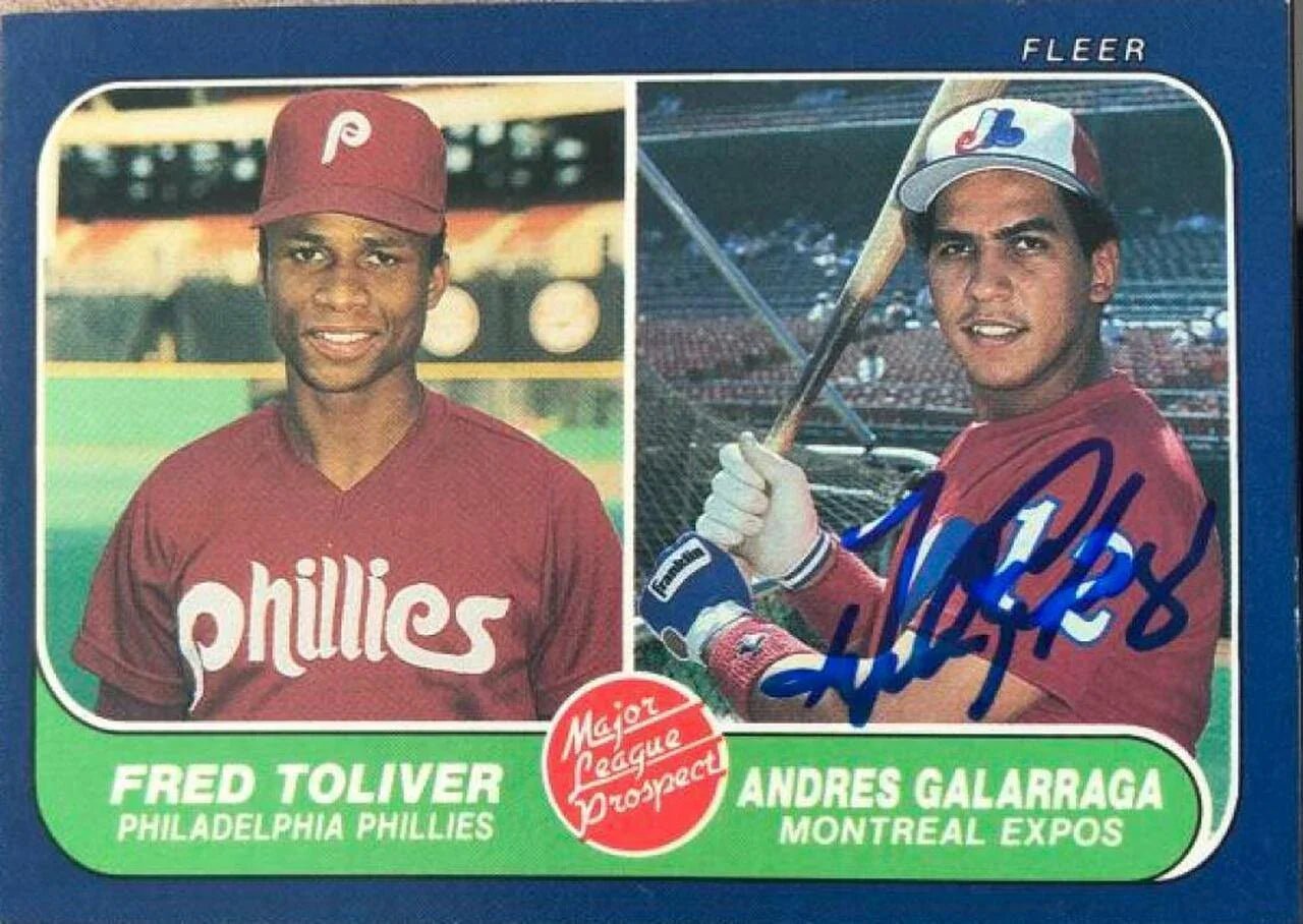 Andres Galarraga Signed 1986 Fleer Baseball Card - Montreal Expos