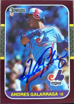 Andres Galarraga Signed 1987 Donruss Opening Day Baseball Card - Montreal Expos - PastPros